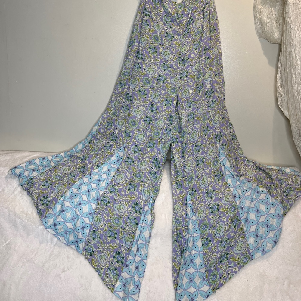 Free People Juliet Cutouts Strapless Wide Leg Jumpsuit M - Picture 5 of 7